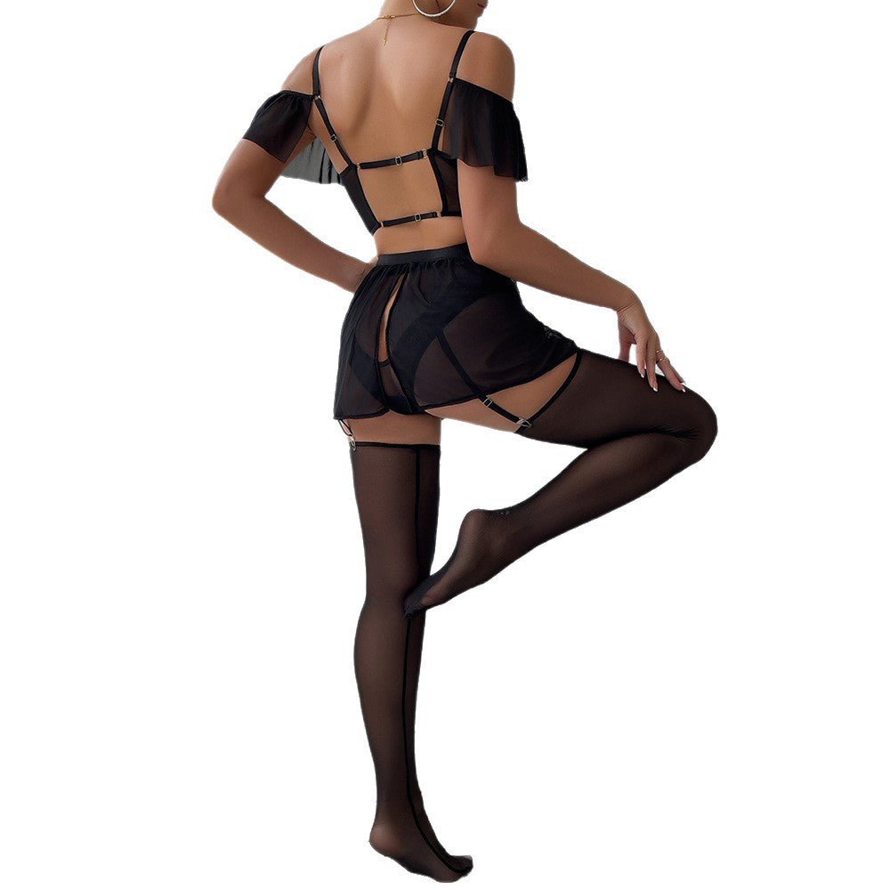 “Petal Pink Sissywear”
If the color doesn’t make you blush, the mirror will. Panties that ride high and a bralette that whispers, “You’re mine now.”