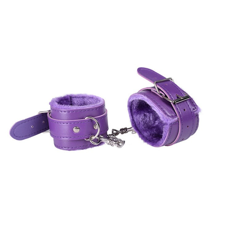 "Bubblegum Bondage”
Pastel plush handcuffs with adjustable buckles. Designed for cuties who pretend to resist.