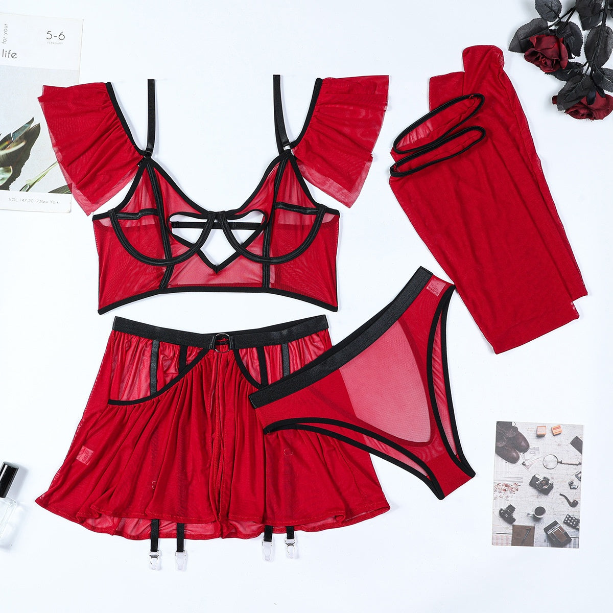 “Petal Pink Sissywear”
If the color doesn’t make you blush, the mirror will. Panties that ride high and a bralette that whispers, “You’re mine now.”