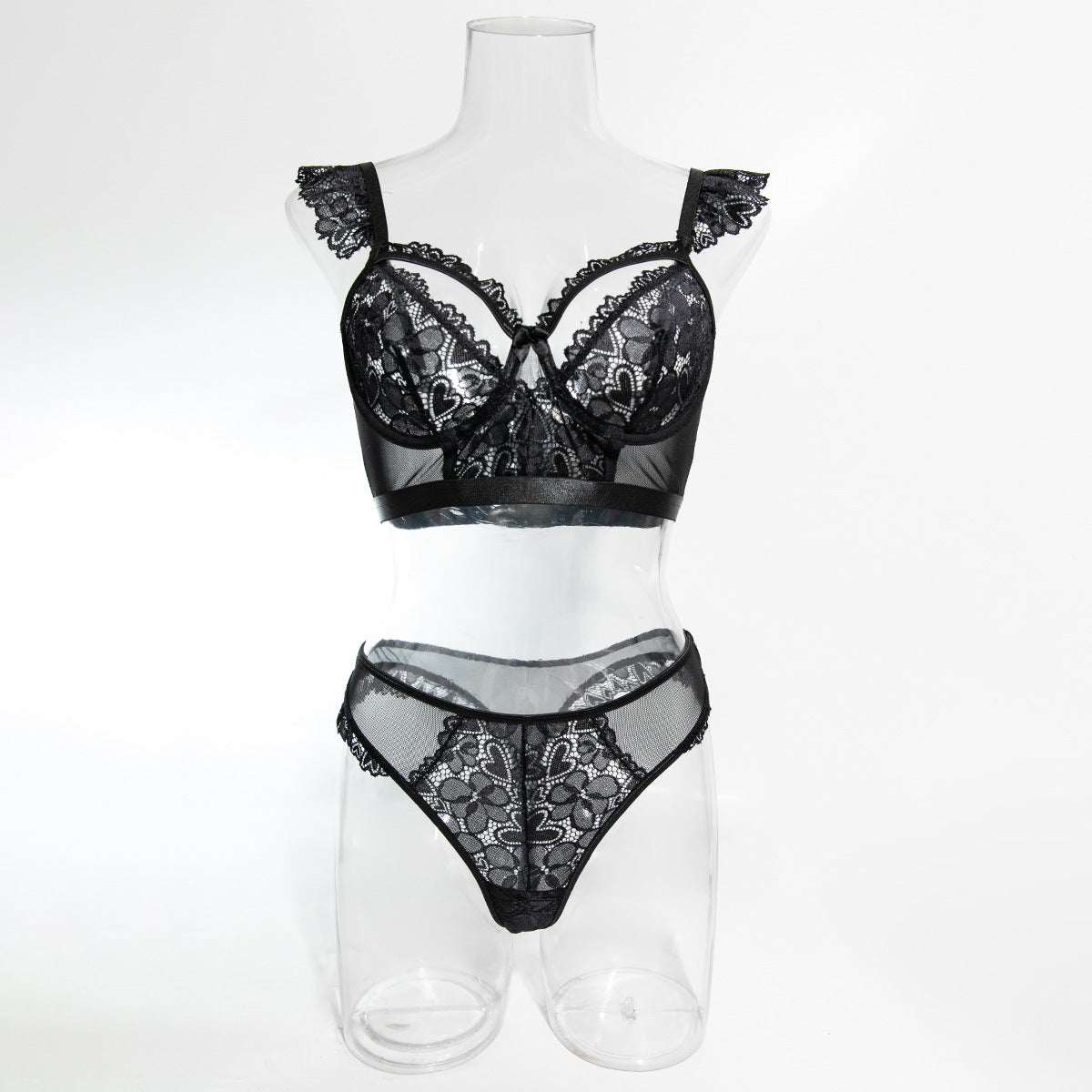 "Mistress’s Midnight Panties and Bra Set"
I picked this black lace just for your nightly rituals. Put it on, kneel, and wait for further instruction.