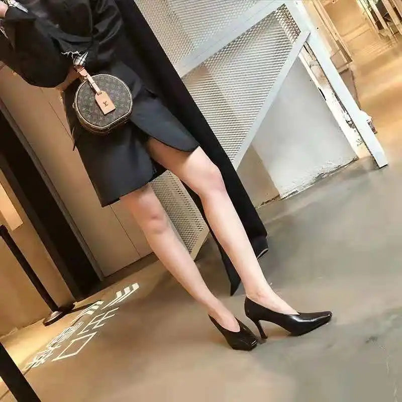 "The Correctional Heel"
Too clumsy? Good. These are punishment shoes. Practice until your strut pleases me