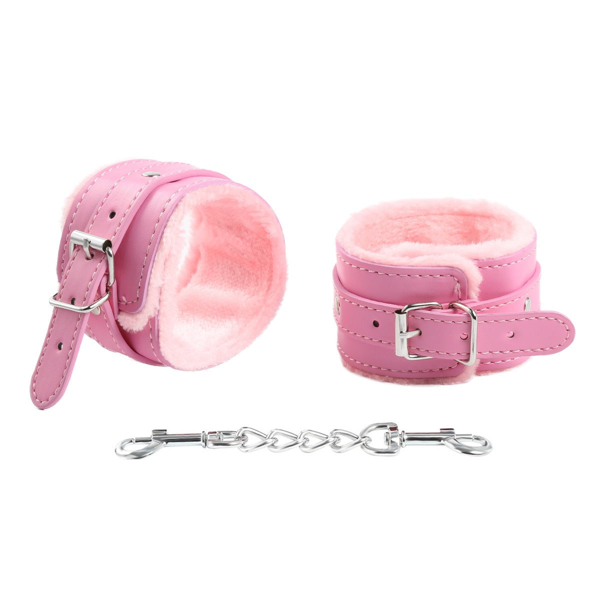 “Scarlet Silken Shackle” – Red leather handcuffs for soft wrists. Wriggle all you want—you’re staying right there for Mistress.
(Other colors available)