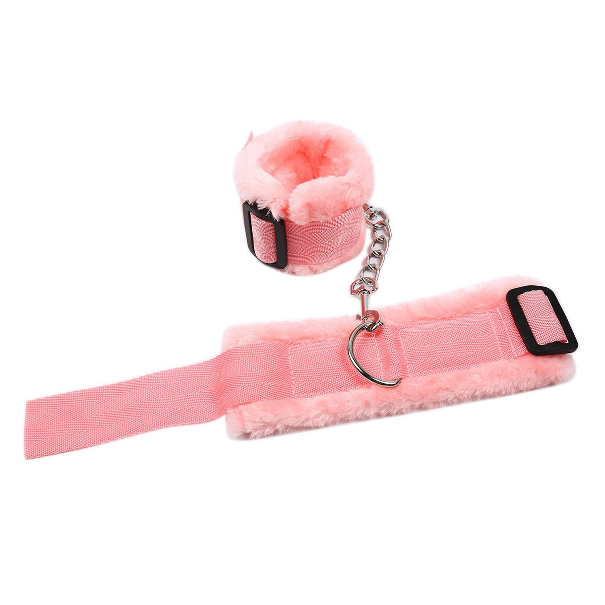 “Pink Fluffy Ankles” – Fluffy leg cuffs that hug your ankles in petals. Fall to your knees in these—adorably confined, humiliatingly cute.