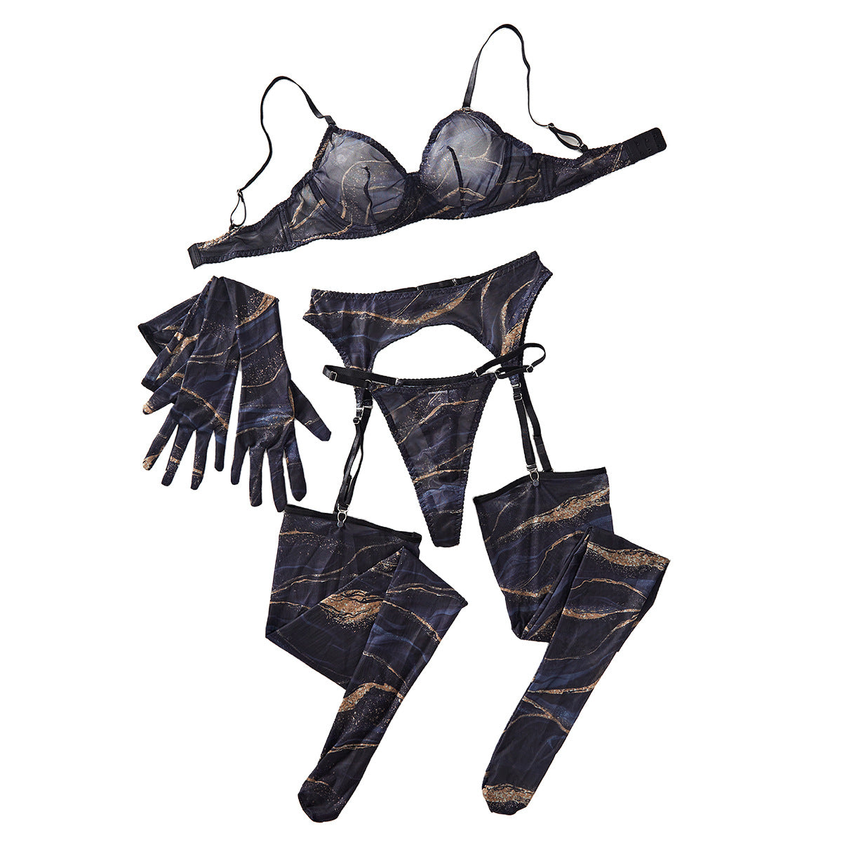 “The Obedience Overknees Set” Tiny lace panties, sexy gloves, a strappy bralette, and cute black socks. This set isn’t about comfort—it’s about posture, presentation, and pleasing Me.