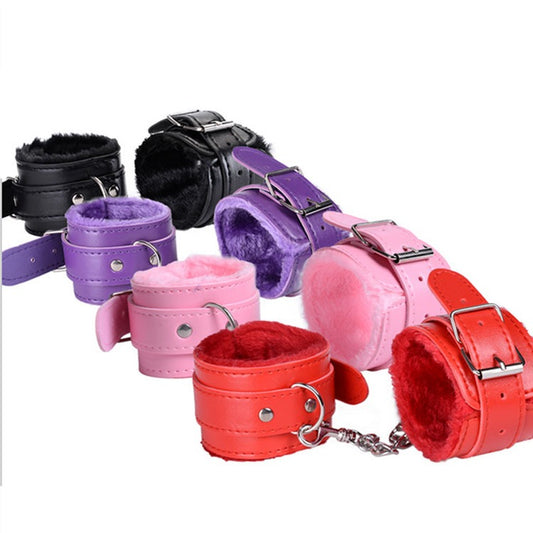 "Bubblegum Bondage”
Pastel plush handcuffs with adjustable buckles. Designed for cuties who pretend to resist.