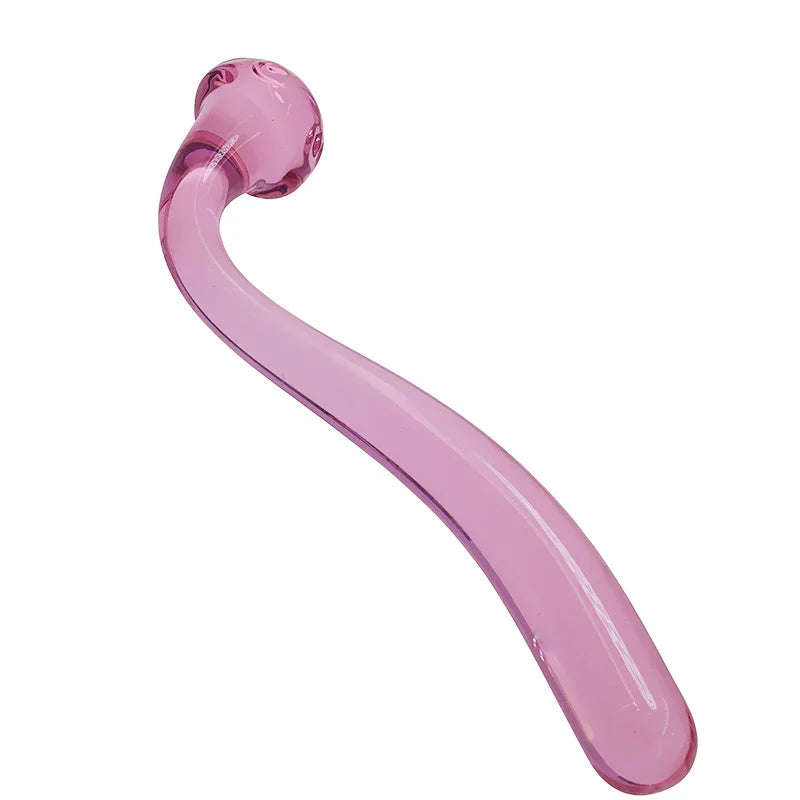 2 Colors Pyrex Glass Dildo Fake Penis Crystal Anal Beads Butt Plug Prostate Massager G Spot Female Masturbation Toys For Women