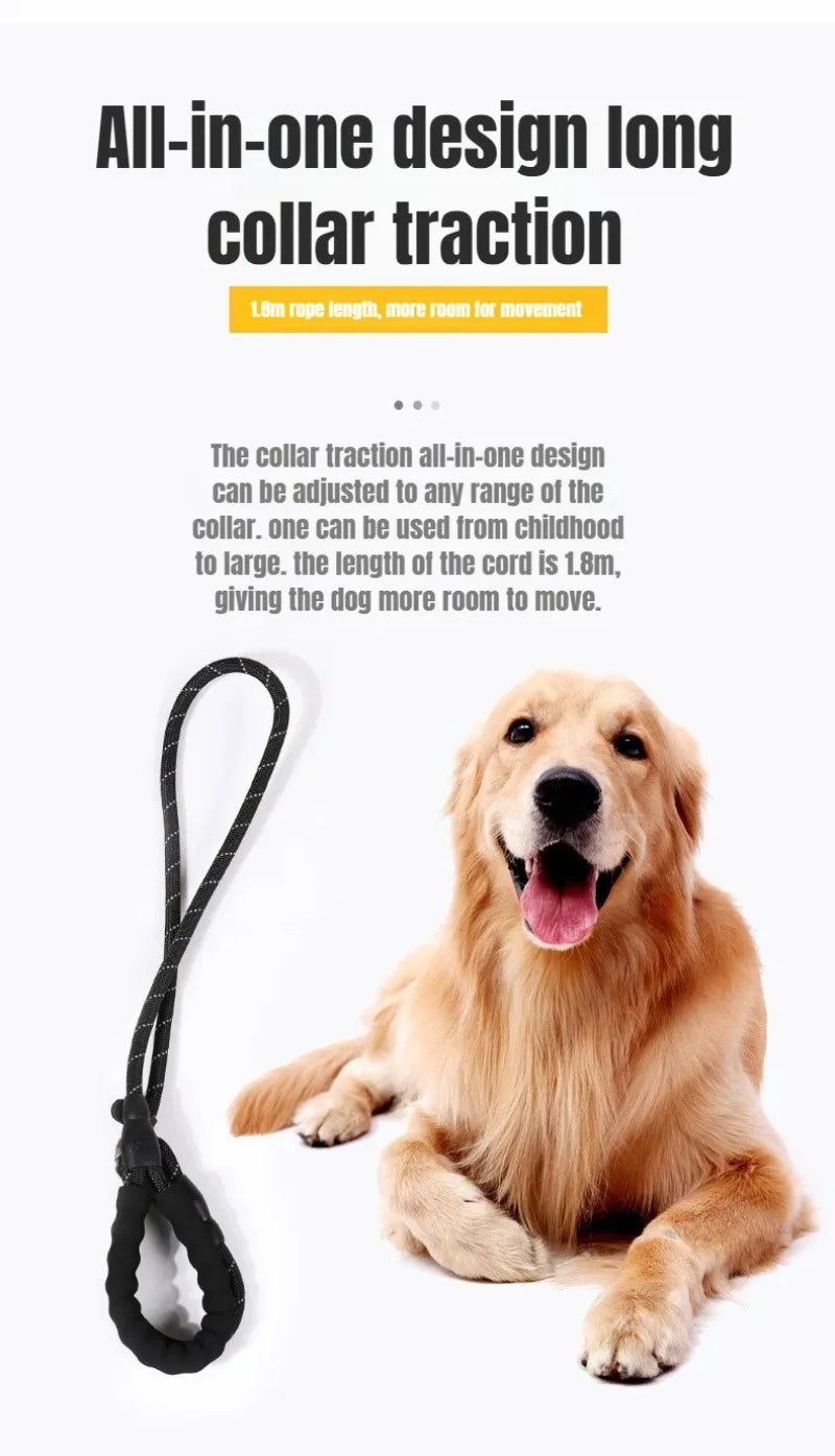 Harness Leash Dog Collar Small Puppy Accessories Explosion-proof Reflective  Training Anti-escape Walking Rope Pet Traction