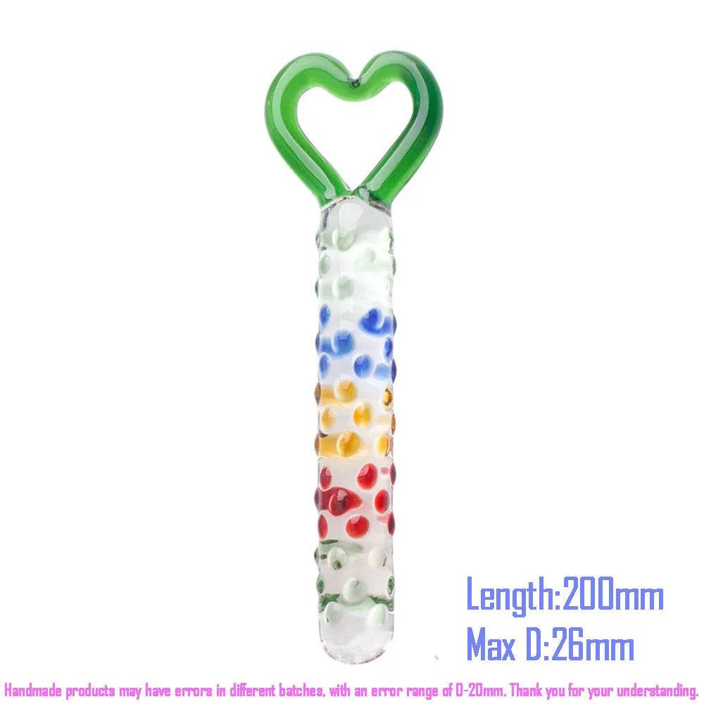 Pyrex Glass Dildo 195x33mm Fake Penis Crystal Anal Beads Butt Plug Prostate Massager G Spot Female Masturbation Toys