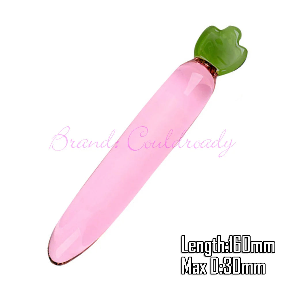 Pyrex Glass Dildo 195x33mm Fake Penis Crystal Anal Beads Butt Plug Prostate Massager G Spot Female Masturbation Toys