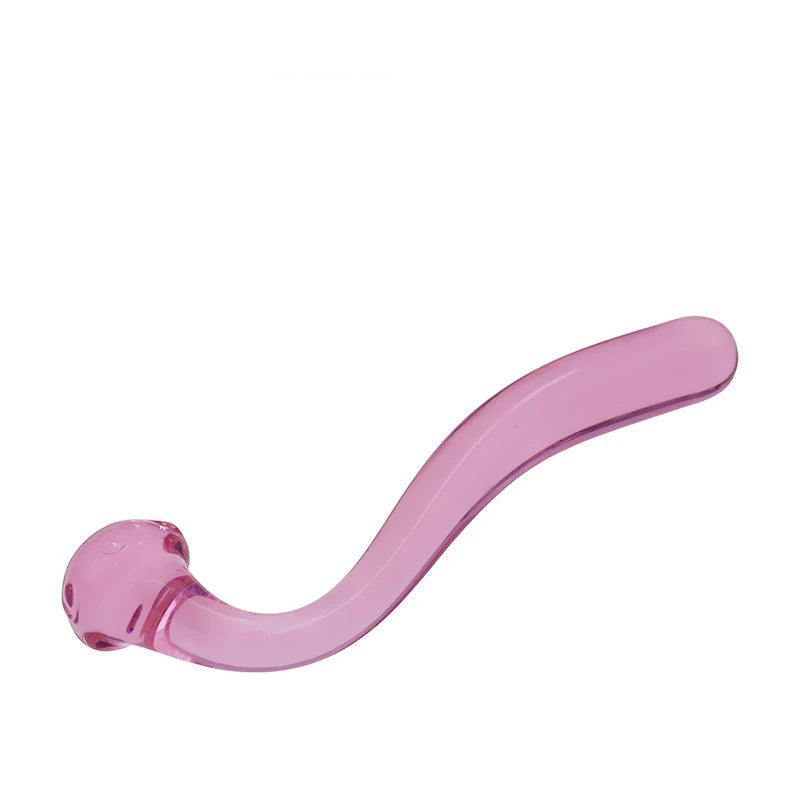 2 Colors Pyrex Glass Dildo Fake Penis Crystal Anal Beads Butt Plug Prostate Massager G Spot Female Masturbation Toys For Women