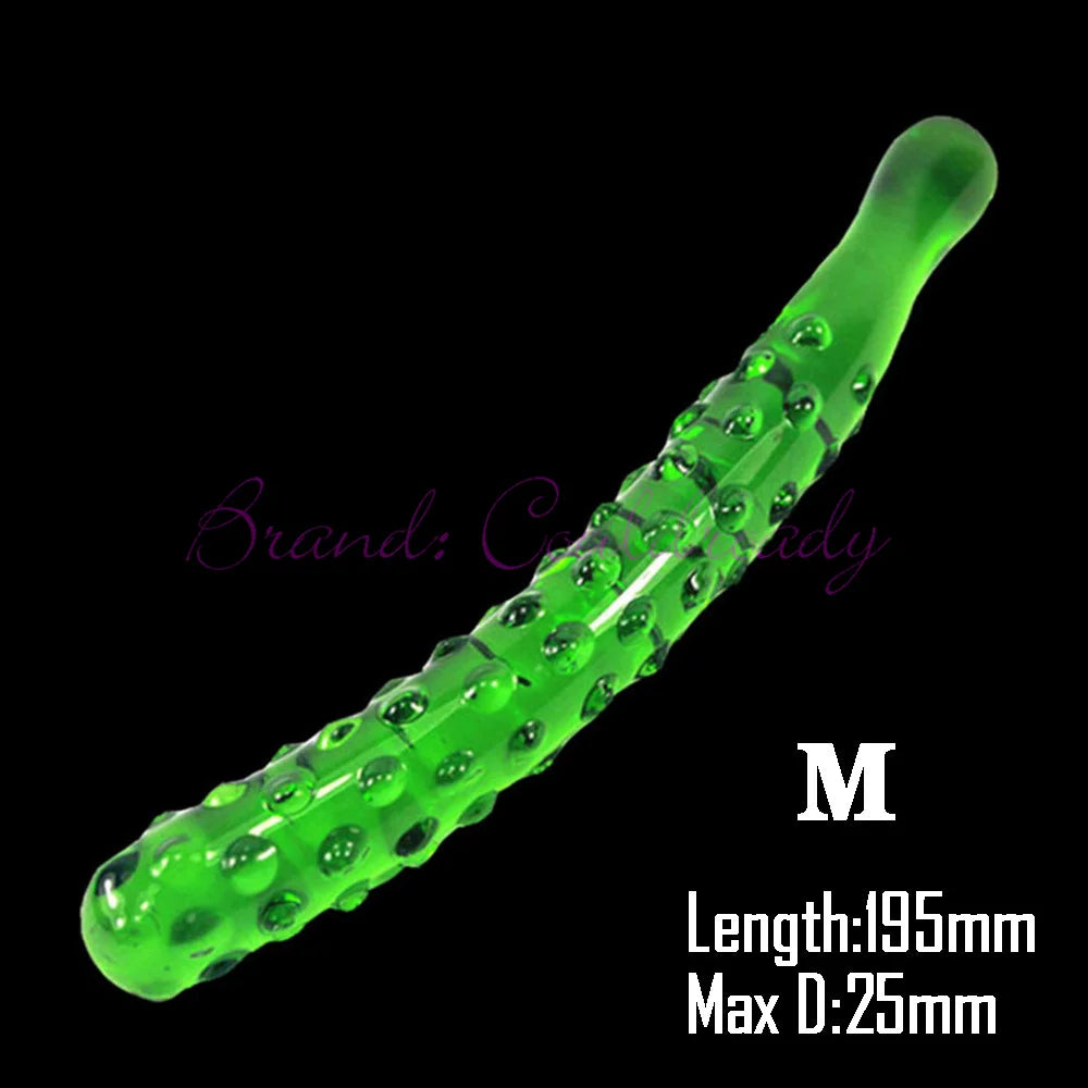 Pyrex Glass Dildo 195x33mm Fake Penis Crystal Anal Beads Butt Plug Prostate Massager G Spot Female Masturbation Toys
