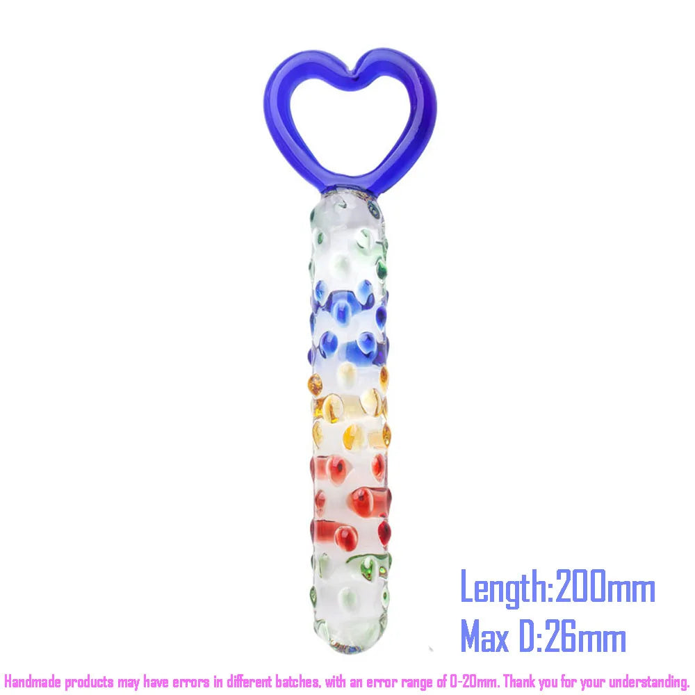 Pyrex Glass Dildo 195x33mm Fake Penis Crystal Anal Beads Butt Plug Prostate Massager G Spot Female Masturbation Toys